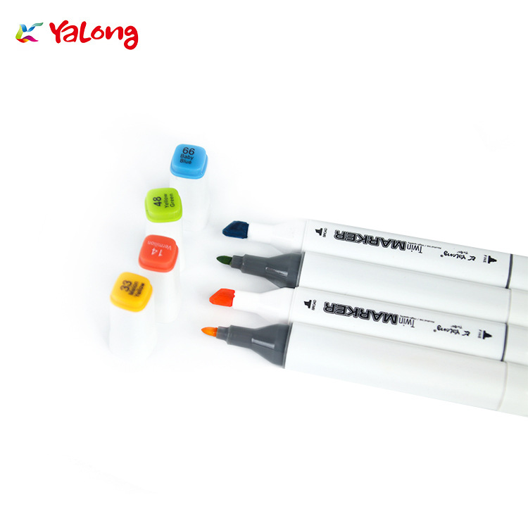 YALONG Foreign Trade's best-selling 24-color marker pen double-pointed artistic paint marker pen Specification image
