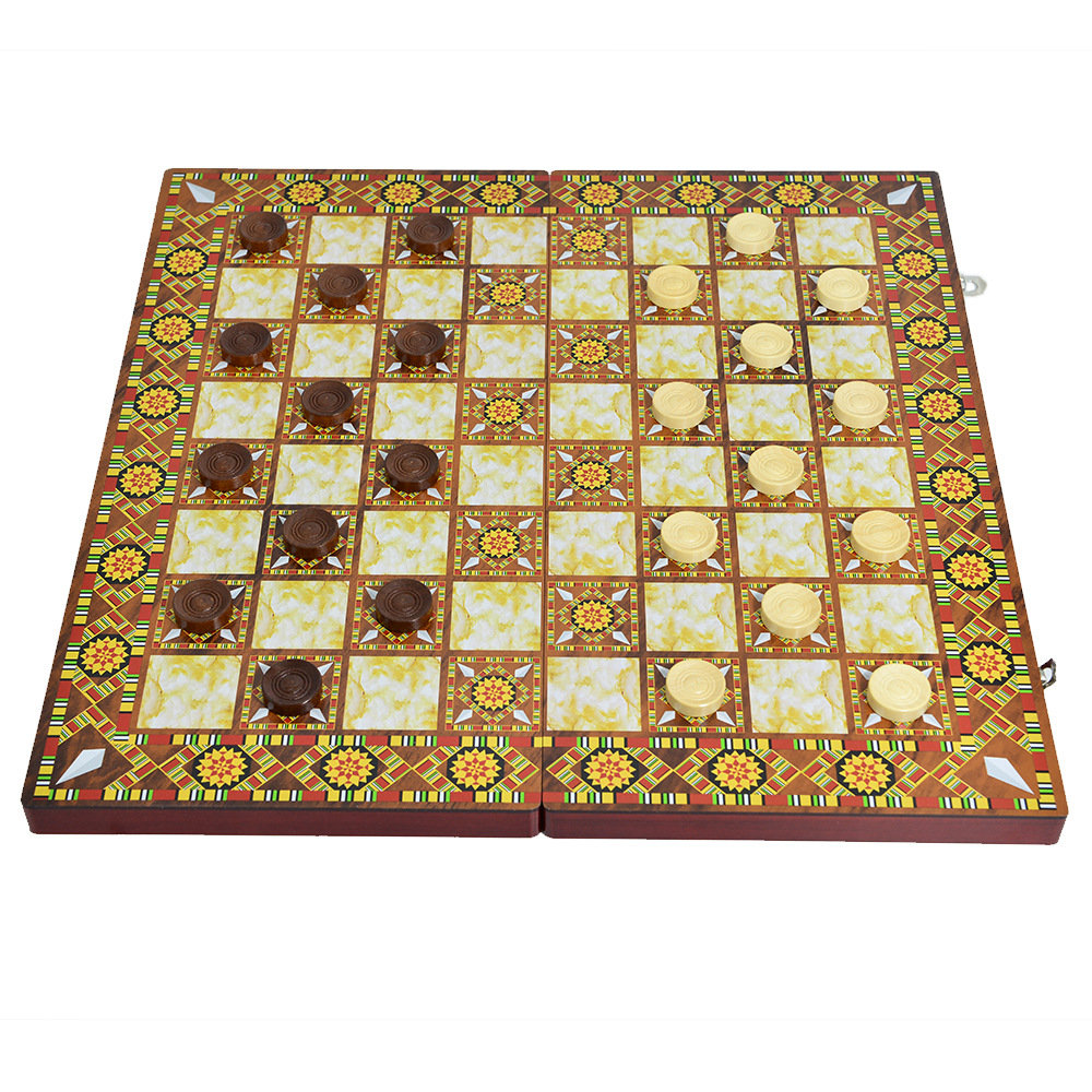 Wholesale of three-in-one wooden chess portable folding multi-size leisure and entertainment chessboard, gifts for foreign trade gatherings Application Scenario