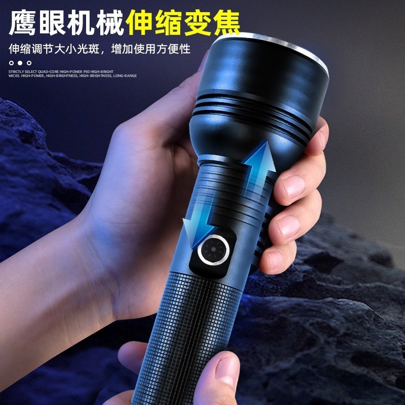 Cross-border exclusive LiitoKala LF-2208 aluminum alloy white laser telescopic focusing 5-mode flashlight Application Scenario