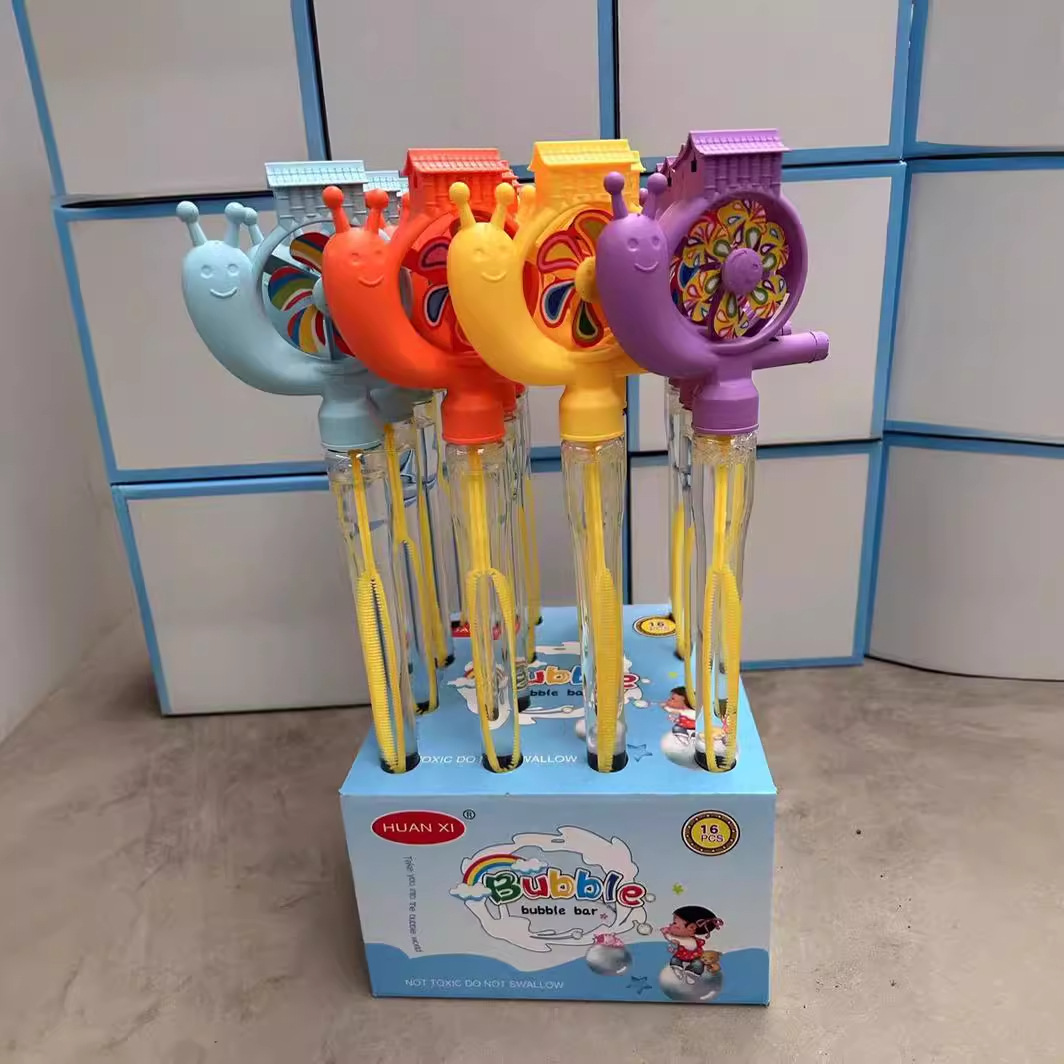Snail Windmill Bubble Stick 2024 New Large Size with flashing sound Cartoon bubble Sword, a best-selling toy for street vending