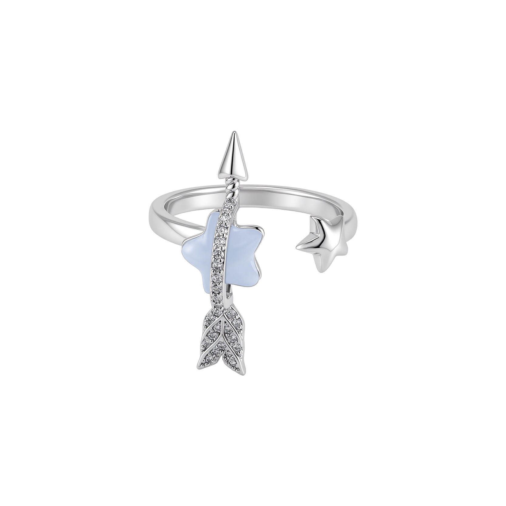Cupid Star Arrow Ring Women's unique adjustable index finger ring, light luxury, niche personality, original design sense ring Item Picture