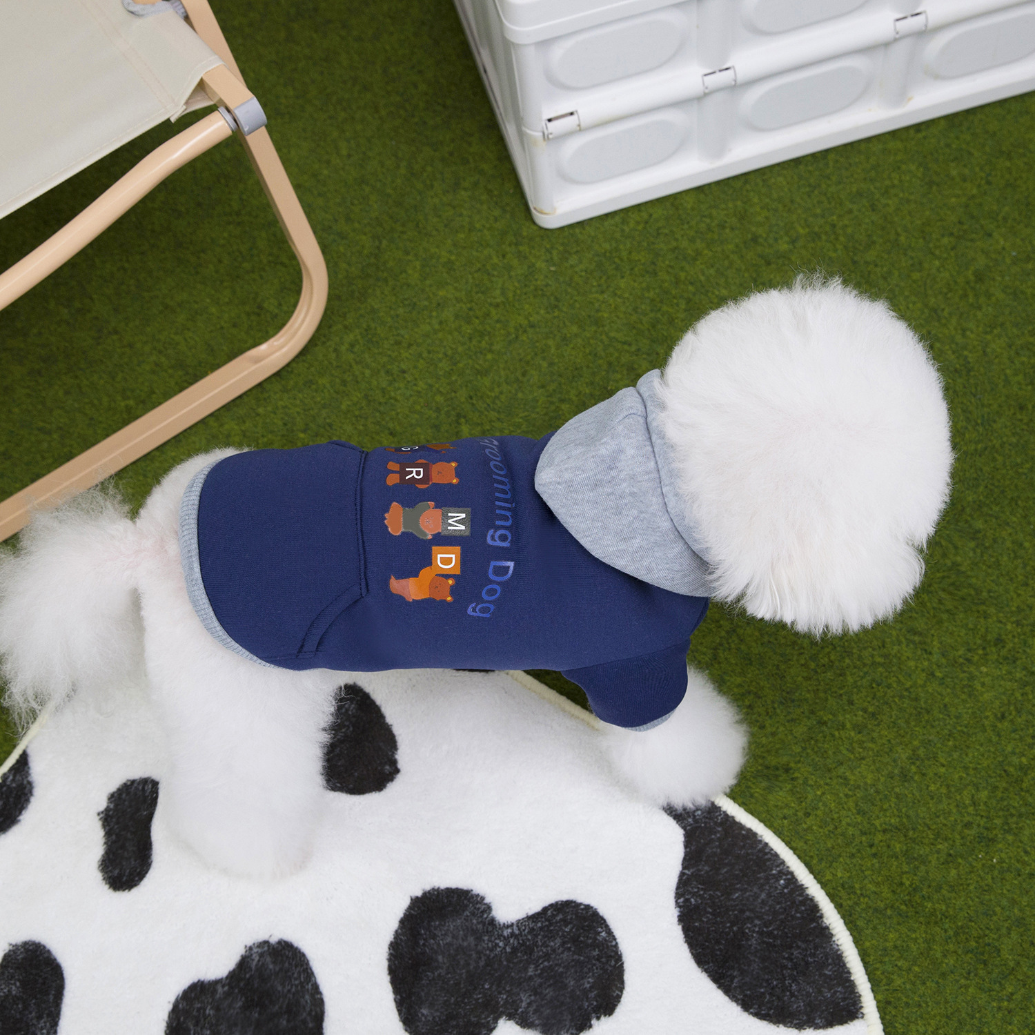 Dog clothes, autumn and winter outfits, teddy bichon Frise, small dog and cat two-legged pet clothes, winter morning sweatshirts Specification image