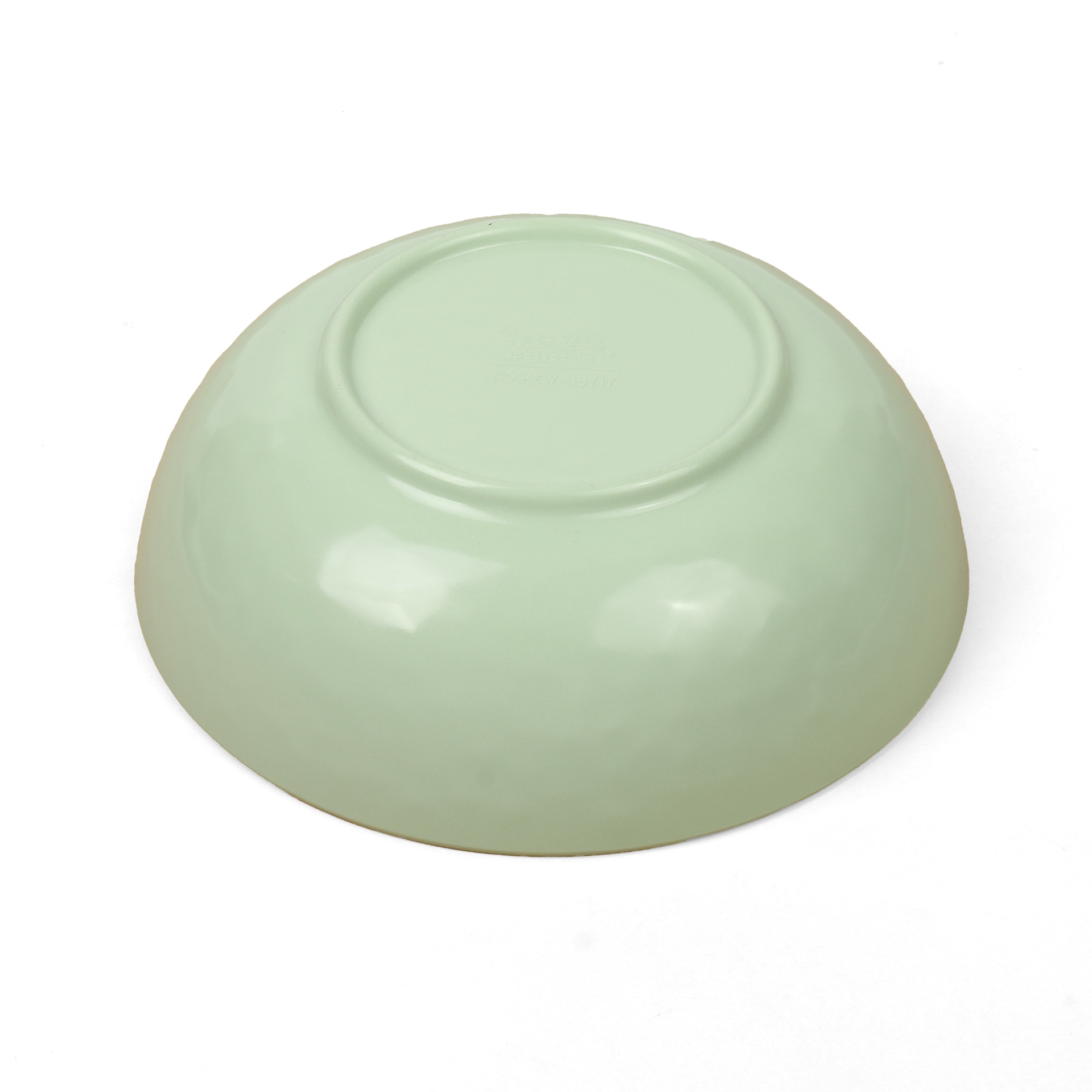 Export supply of melamine shock-resistant tableware, kitchen household round plates, hotel and restaurant plates, light green round dining bowls and plates Application Scenario