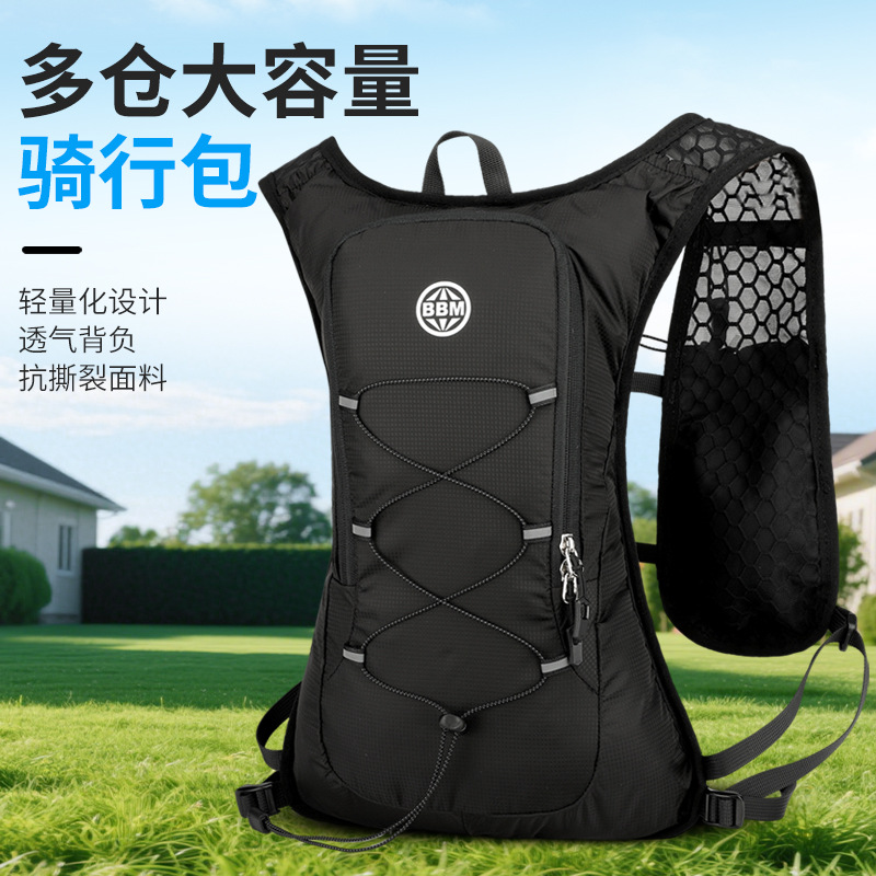 New multi-functional nylon running backpack, safety reflective sports backpack, water bag backpack and cycling bag details Picture