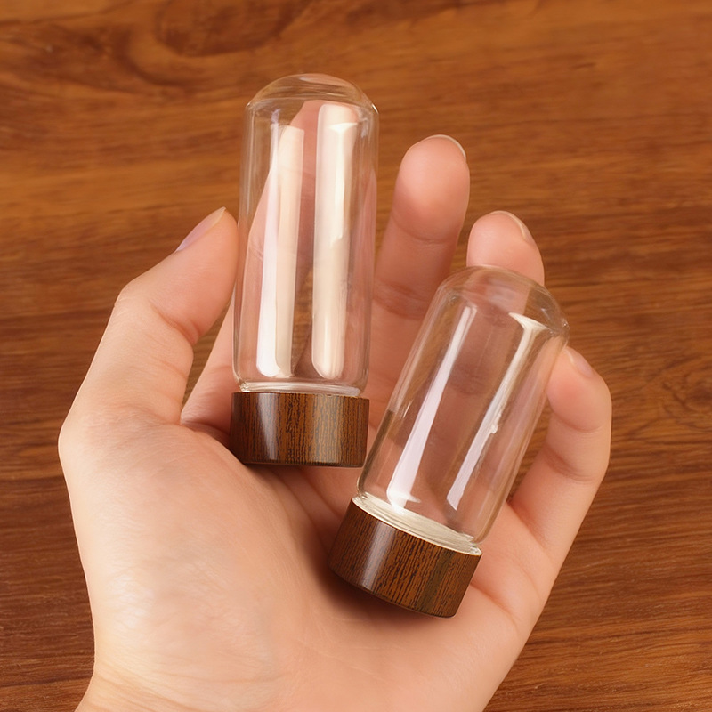 Tuobang 3CM diameter glass bottle round bottom threaded sealed small bottle flower tea packaging container display bottle is in stock and can be made with LOGO Application Scenario