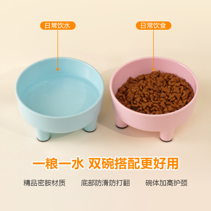Wholesale new high-legged single round bowl cat and dog bowls, easy-to-clean pet food utensils, cat bowls Application Scenario
