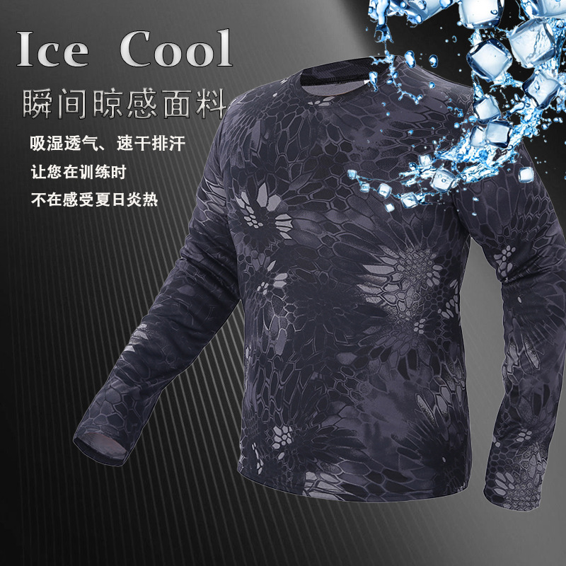 Yitu Tactical Tight-fitting Suit for outdoor sports wear, durable and quick-drying, Ice Silk quick-drying T-shirt top, long-sleeved T-shirt, breathable and quick-drying Application Scenario