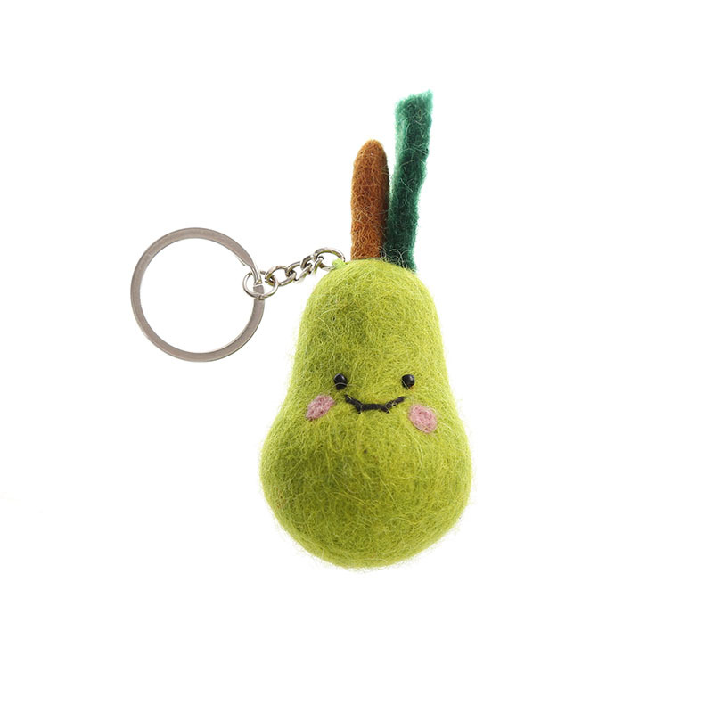 水果手工羊毛毡挂件立体玩偶挂饰创意包包挂饰可爱挂件源头厂家白底实物图