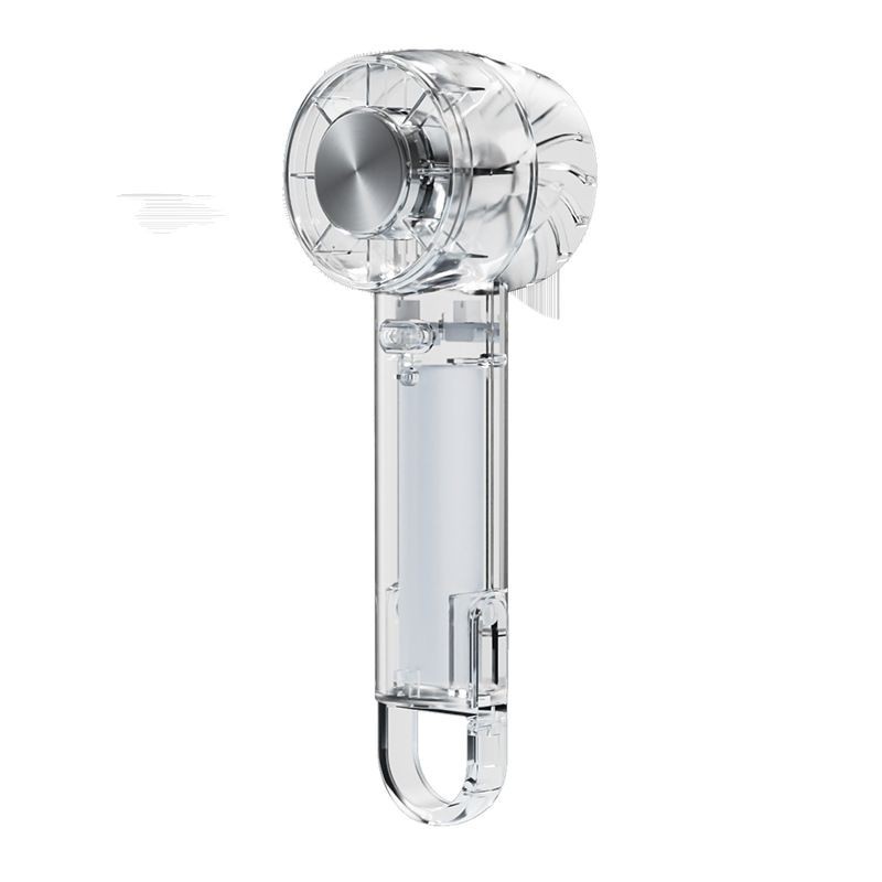 Transfronterizo 2026 nuevo creativo transparente hielo compresor fan mini turbo conveniente USB semiconductor handheld fan Item Picture
