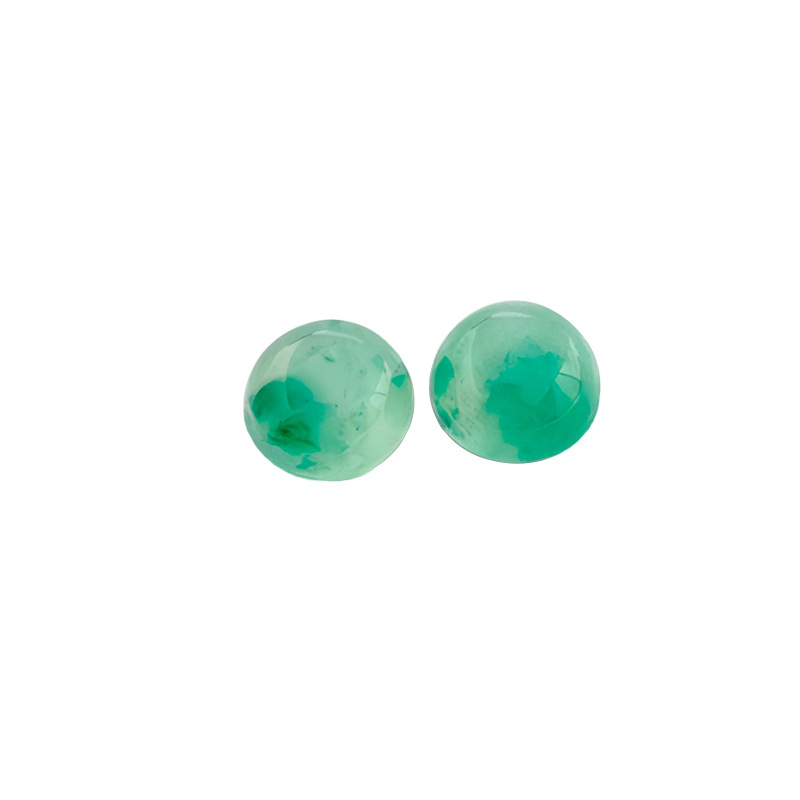 Natural African jade top beads ingredients, round egg surface accessories, diy handmade jewelry materials, wholesale of jewelry ring faces Item Picture