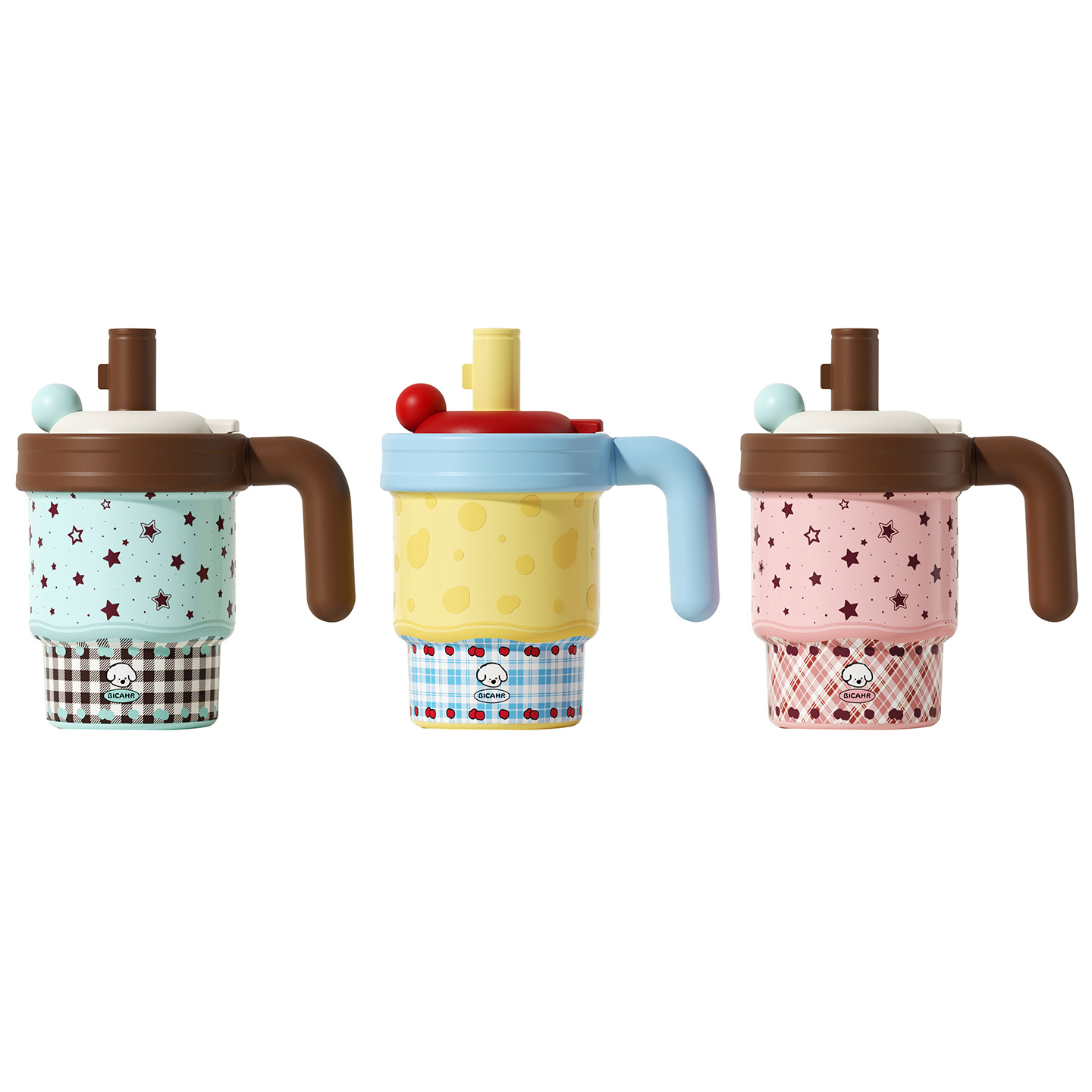 High appearance level girls' insulated cup, 316 stainless steel straw cup, coffee cup, ice cup, table insulated cup gift Item Picture