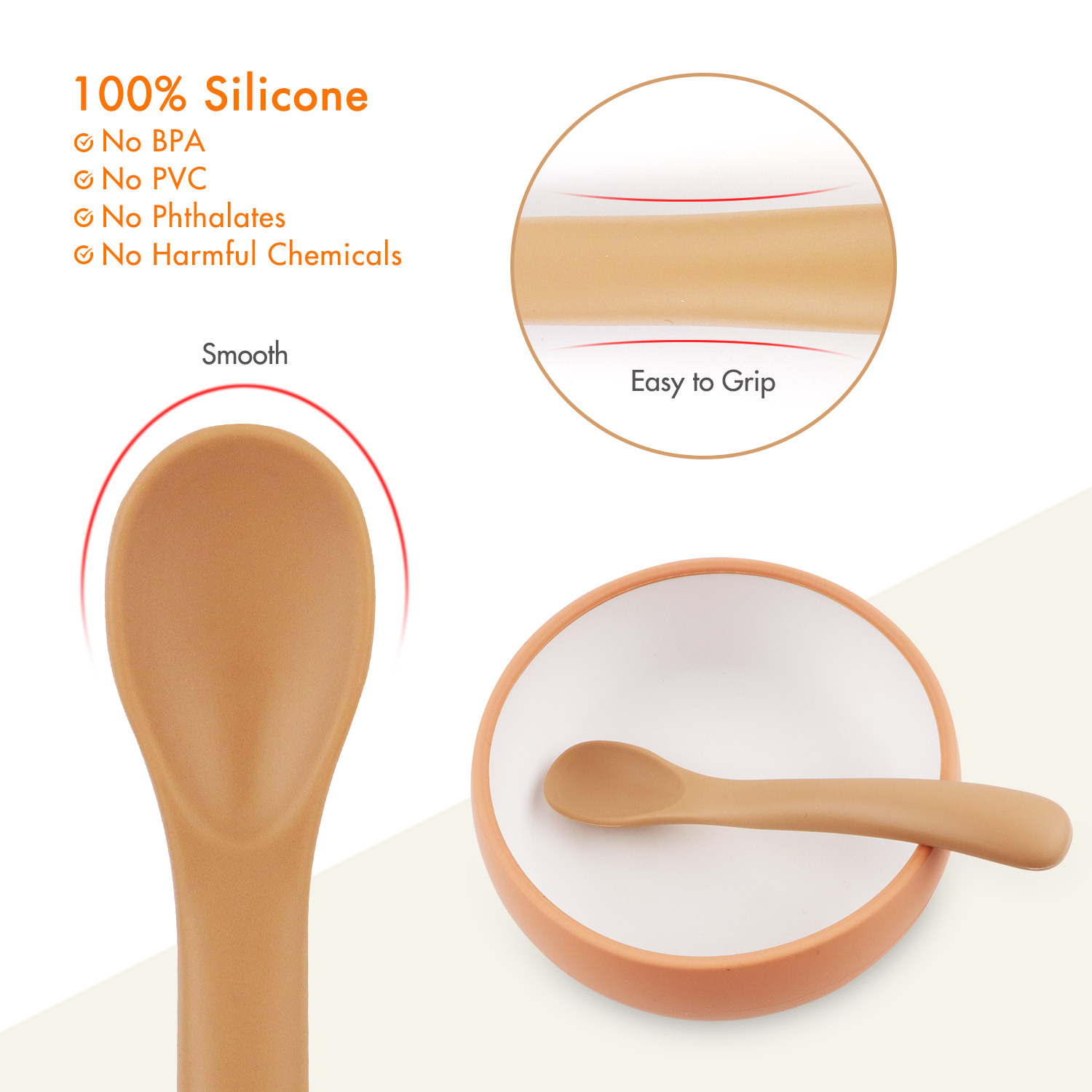 Children's learning to eat spoon, soft silicone small curved spoon, feeding tableware, complementary food spoon, baby training learning to eat spoon direct sales Specification drawing