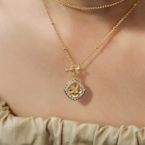 S925 silver gold-plated Italian precision brushed retro craftsmanship necklace OT chain texture Specification image