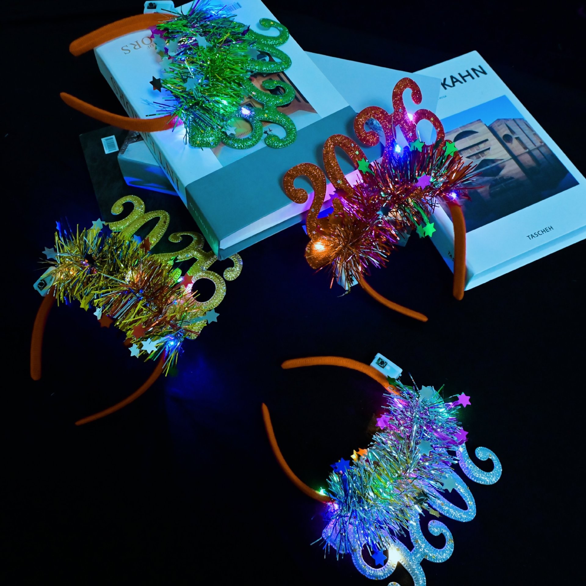 New 2026 Christmas luminous headband, New Year Party and gathering luminous headwear, bar New Year's Eve event decoration