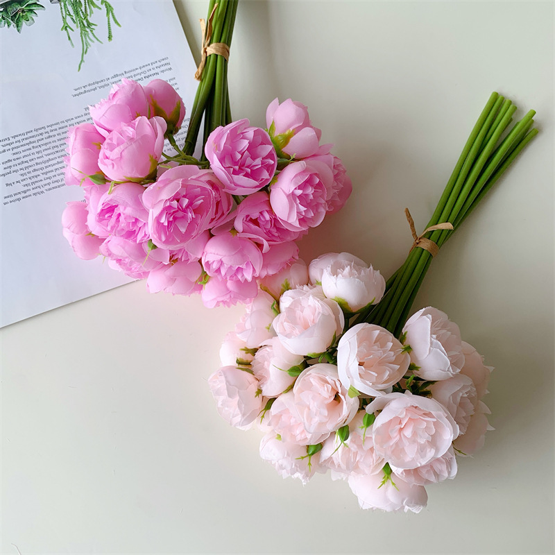 仿真花DIY发饰配件/仿真花/5朵塑膠花/假花/假花批发细节图