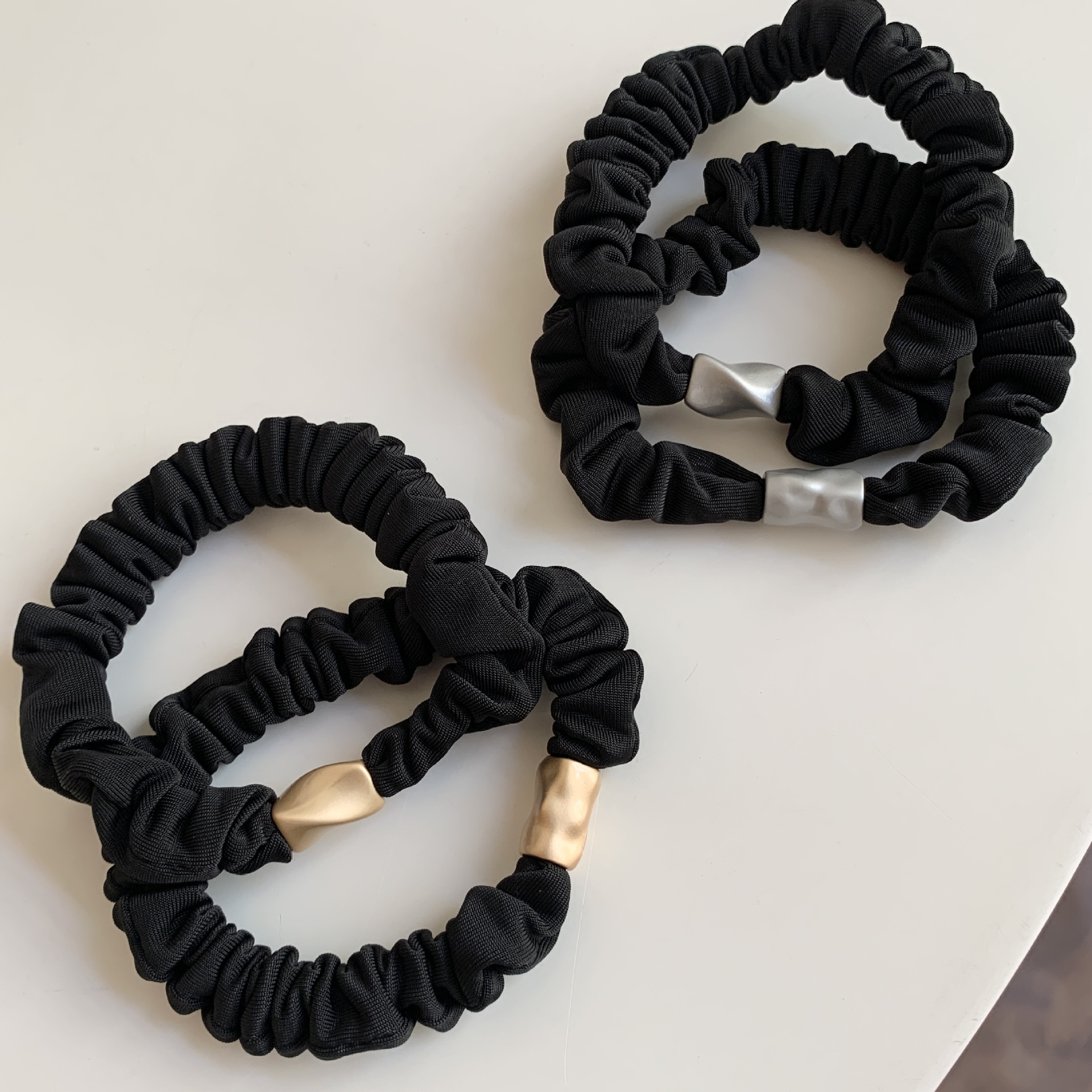 加粗头绳女扎头发绳马尾绑头橡皮筋高弹力耐用个性合金小肠圈皮套