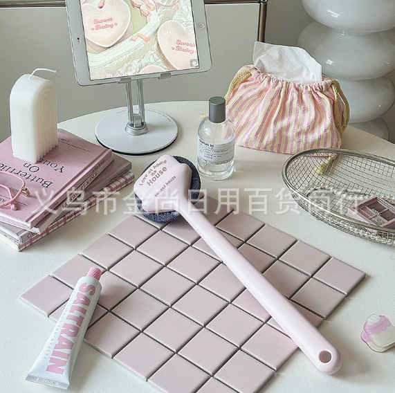 Dopamine House Bath Brush, long-handled scrubbing, scrubbing without asking for help, Soft Bristle Back Scrubbing Magic Tool, back scrubbing mud bath brush Specification image