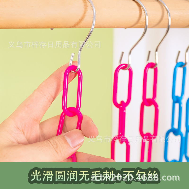 Clothing store S hook-hung clothes, iron chains, plastic chains, clothes hooks, hangers, hanging rings, street stall clothing hanging chains wholesale Specification image