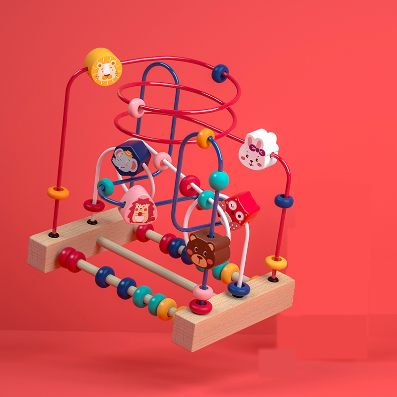 儿童丘比特水果动物绕珠多功能益智积木玩具串珠男孩女孩宝宝早教细节图