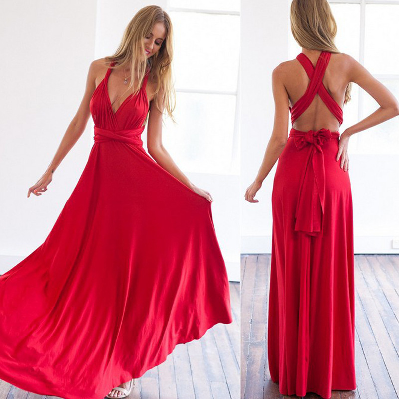 Amazon's best-selling European and American dresses, featuring multiple ways to wear, cross-rope backless and sexy bandage dresses Application Scenario