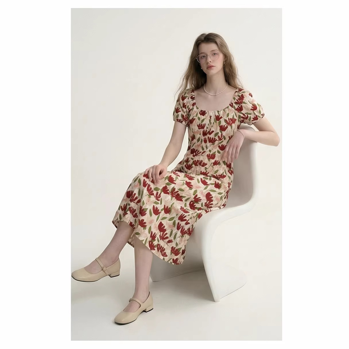 连衣裙/裙子/国风服装/女装/大码女装连衣裙细节图