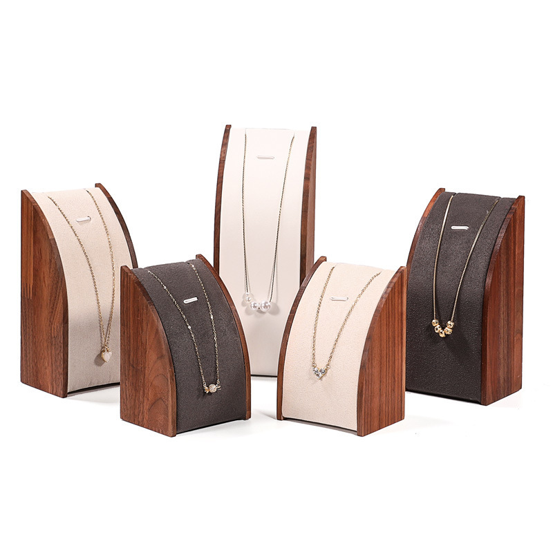 新款首饰展示架实木饰品架展示柜摆件项链戒指架子珠宝展示道具