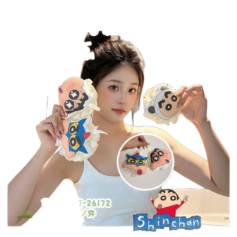 Crayon Shin-chan hand towels, kitchen hanging cute towels, strong water absorption, no shedding, children's bath towels, drying hair caps, quick-drying Item Picture