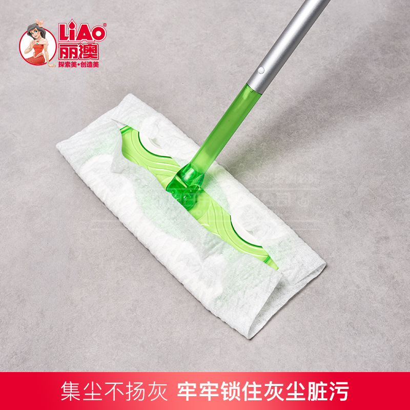 LIAO Non-woven fabric electrostatic dust removal paper, disposable mop, vacuuming paper, floor dry wipe, floor hair suction mop cloth details Picture
