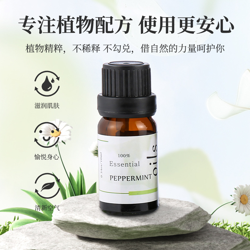 Foreign trade supermarket quality aromatherapy essential oil 10ml rose massage essential oil diffuser stone Humidifier single essential oil set Specification image