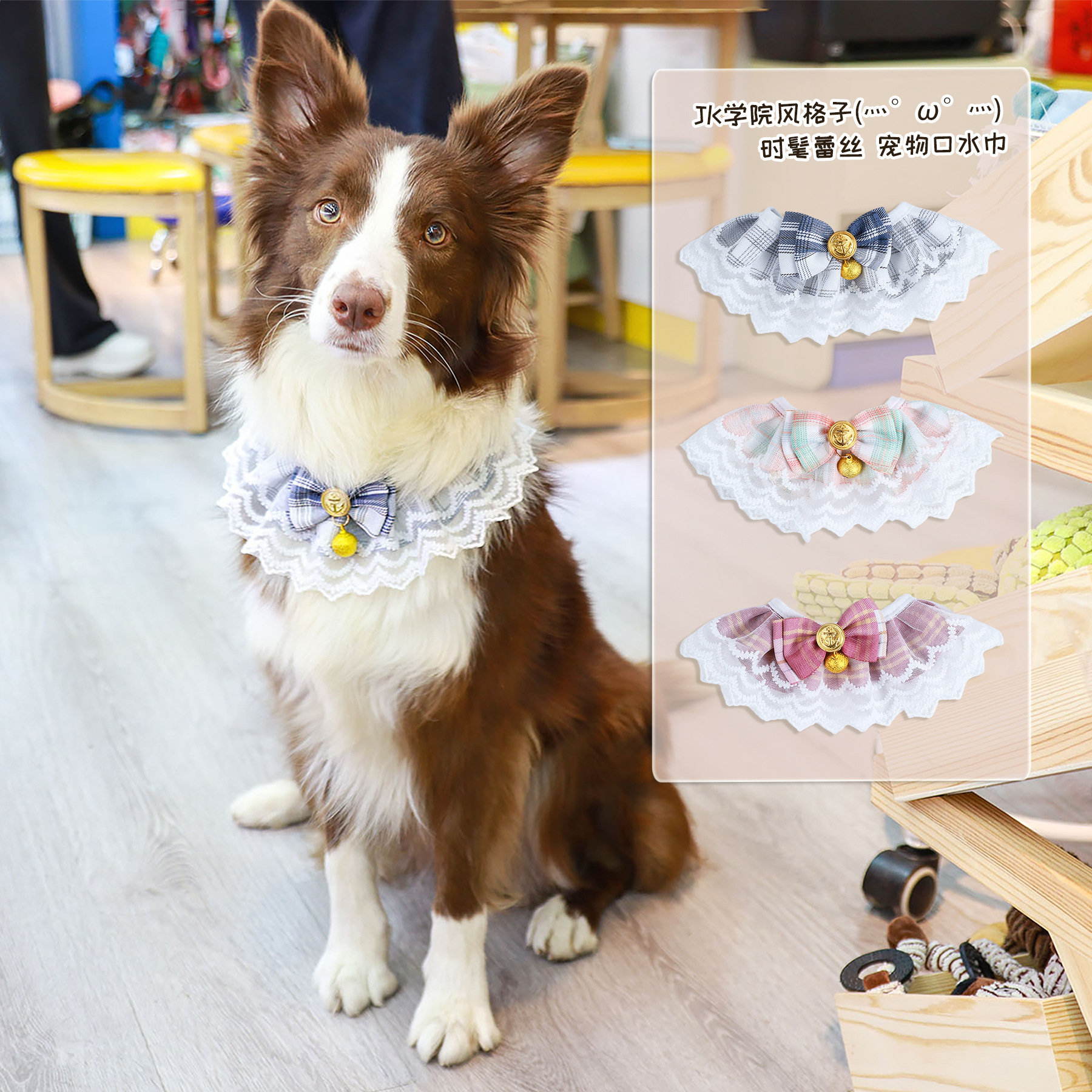 宠物口水巾狗狗猫咪项圈宠物蝴蝶结领结装饰用品小中大狗狗围脖