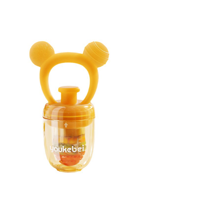 All-silicone baby bite bag that can be pushed in to prevent choking, fruit and vegetable Joy complementary food kit Bite Joy Teething gel factory batch Item Picture