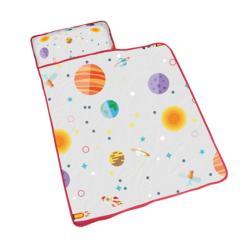 Customized kindergarten nap MATS, portable one-piece mattresses for children, and thickened cartoon printed sleeping bags for children to prevent catching a cold Item Picture