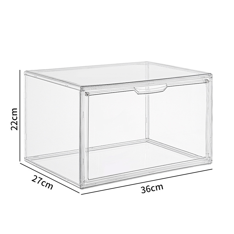 Transparent shoe box, acrylic shoe box, dust-proof magnetic side-opening storage box, shoe box, AJ sneaker storage box Item Picture