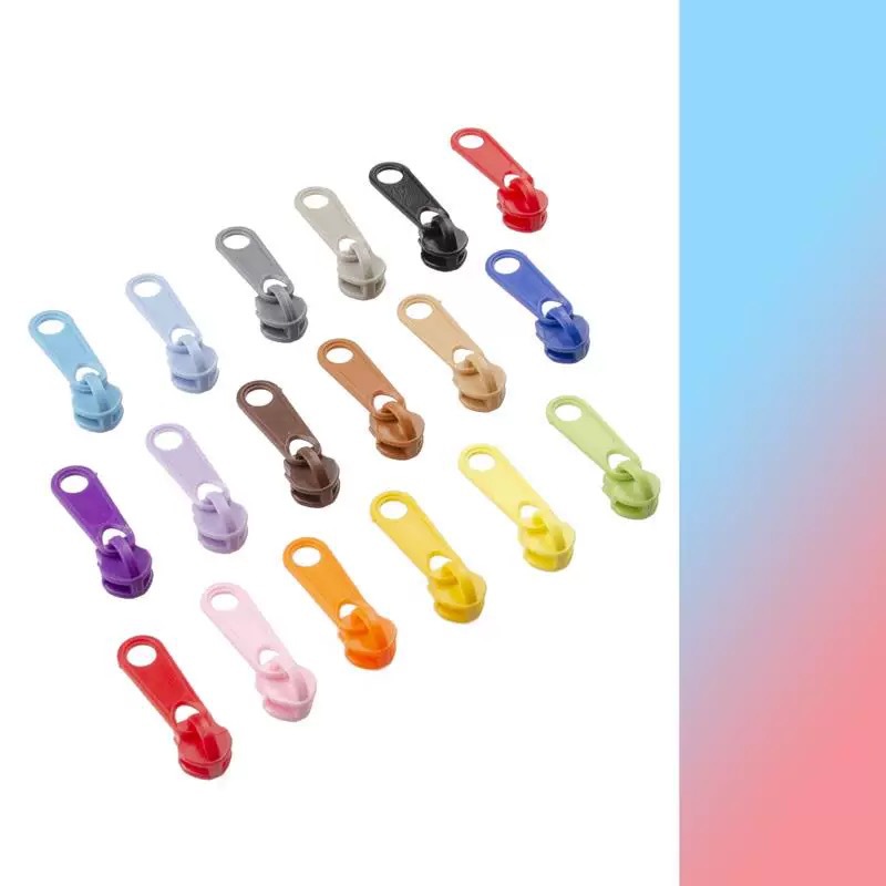 No. 3 and No. 5 nylon plastic pull pulls, color lock-free plastic elephant nose tips, luggage and school bag accessories, quilt covers, zipper pulls Specification drawing