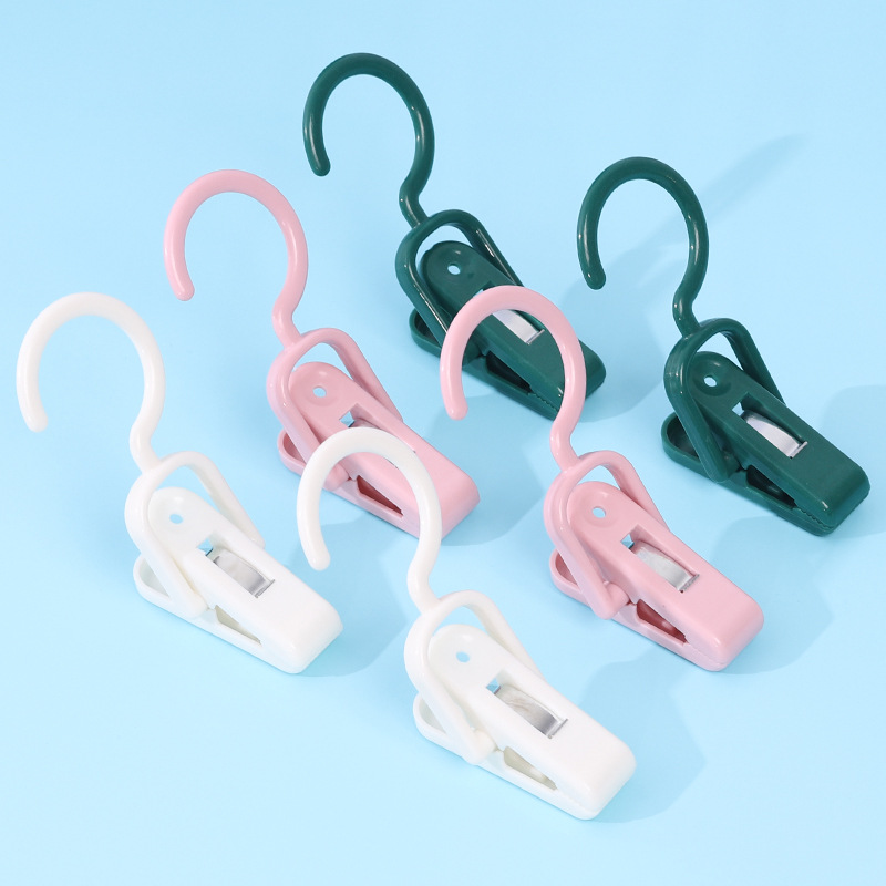 塑料夹可旋转毛巾夹衣帽夹窗帘夹袜子夹多功能帽子夹子挂钩手套夹