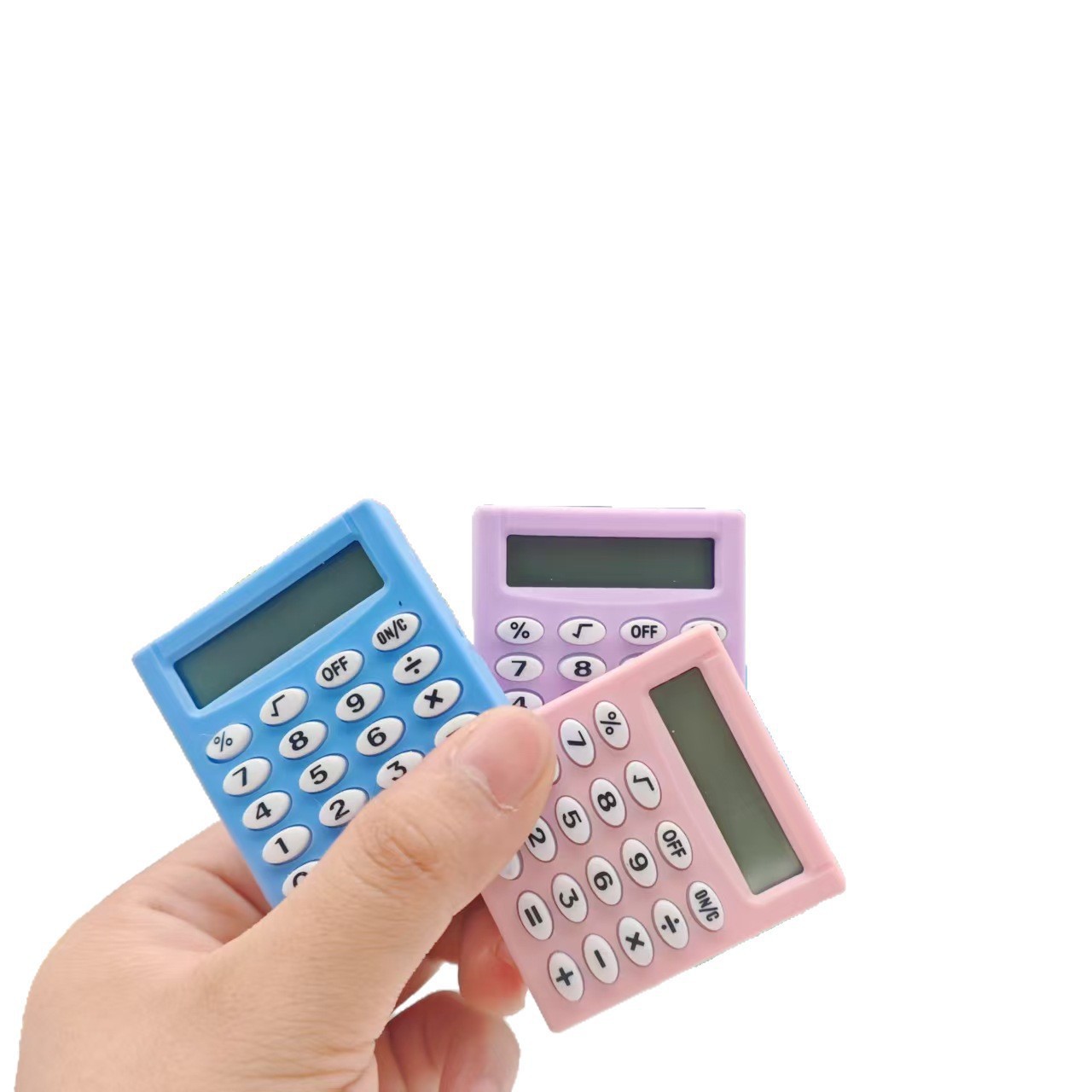 Small square calculator, portable pocket, student palm 8-digit computer, office mini pocket, small calculation Item Picture