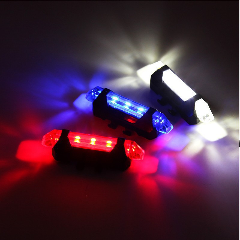 Factory direct sales of bicycle lights, USB charging led warning lights, night cycling taillights, mountain bike riding equipment details Picture