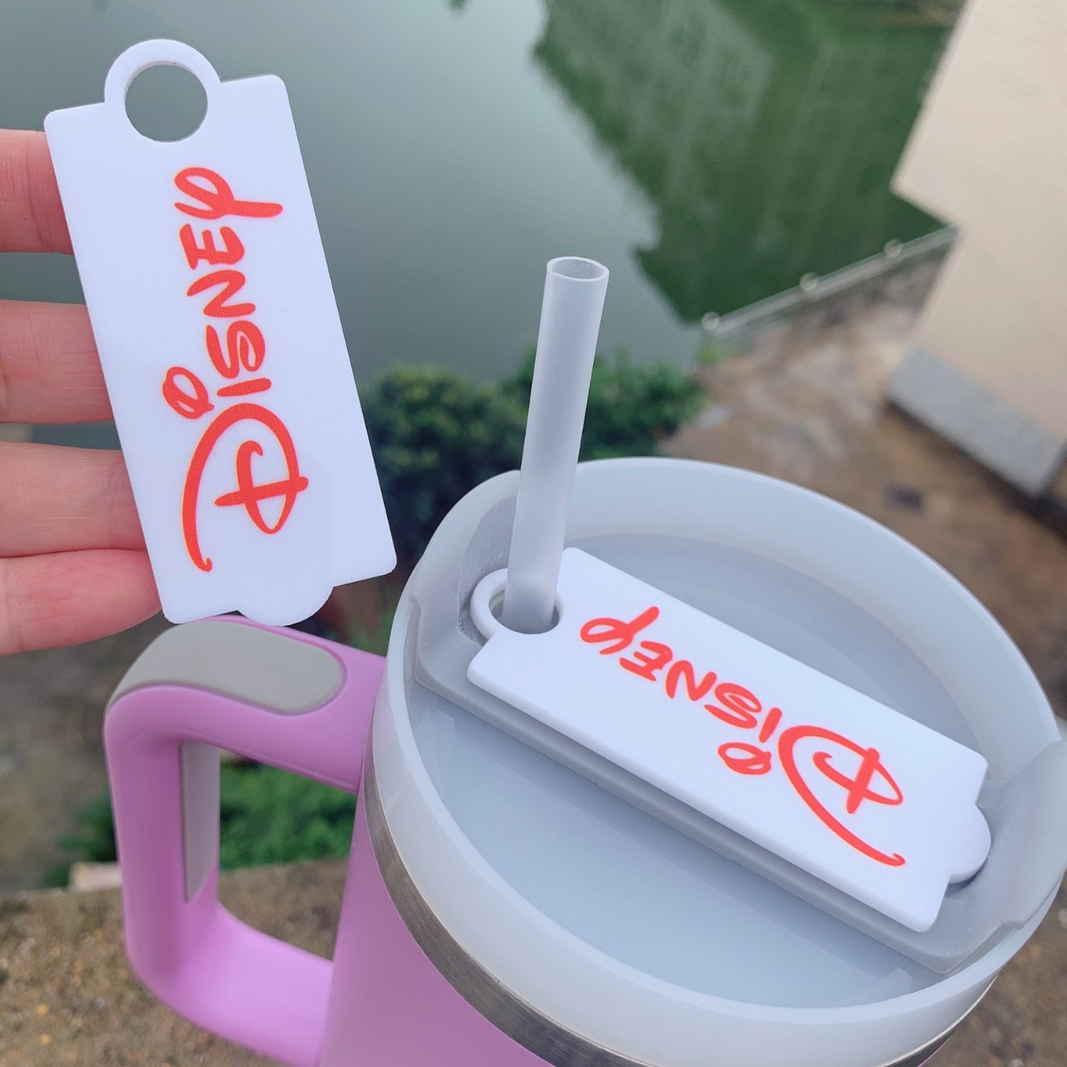 亚克力识别牌斯坦利杯子杯盖吸管标签40OZ配件冰霸 stanley铭牌片