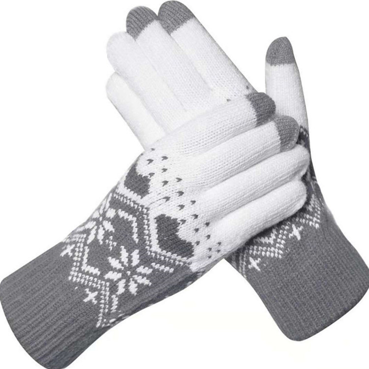 Winter 2021 knitted touch screen gloves, Christmas snowflake heart-shaped woolen gloves for couples, men and women, warm outdoor cycling gloves Application Scenario