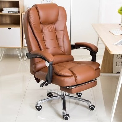 Genuine leather boss chair, office chair, computer chair, home sitting chair, office chair, comfortable long-sitting sofa, business chair details Picture