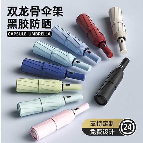 Wholesale of fully automatic umbrellas for men, reinforced, all-weather, three-fold umbrellas, women, sun protection and shade umbrellas, folding umbrellas, advertising umbrellas Specification image