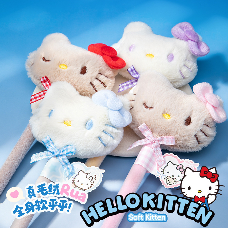 Creative plush bestseller Hello Kitty gel pen, cute and smooth for students to write with, press the gel pen details Picture
