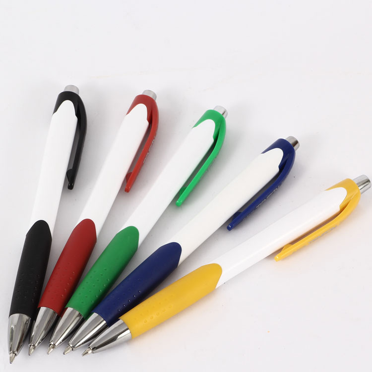 Tianfeng White Rod electroplated Ballpoint Pen 527E Press advertising gift Pen is easy to write and never oidles details Picture