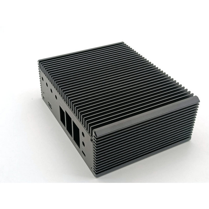 Fanless computer host aluminum shell, 4G/5G network communication equipment terminal aluminum profile shell CNC machining and hole opening details Picture