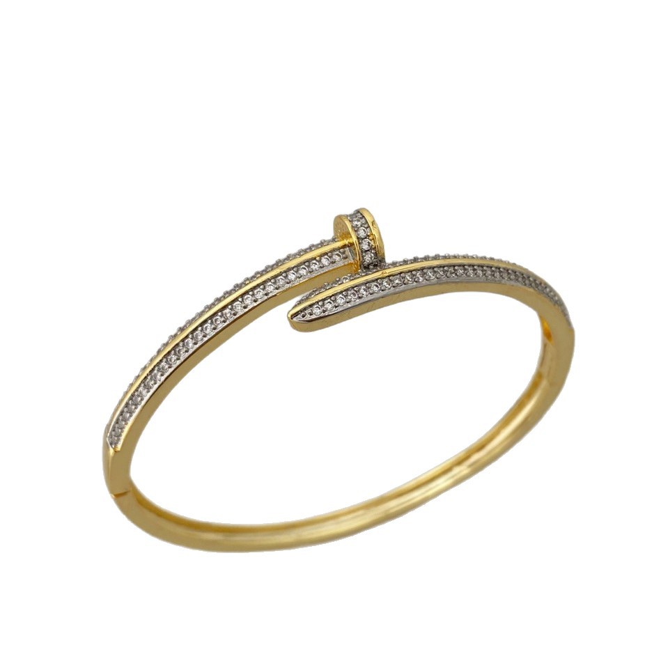 European and American cross-border simple and high-end nail bracelet, women's niche design sense, temperament, ins style, light luxury and versatile accessory Item Picture