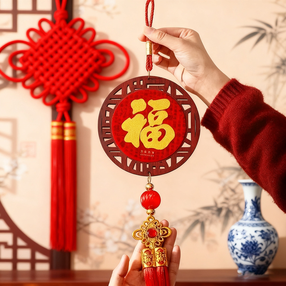 圆形金福木挂饰 福气满满家居装饰摆件新年挂饰产品图