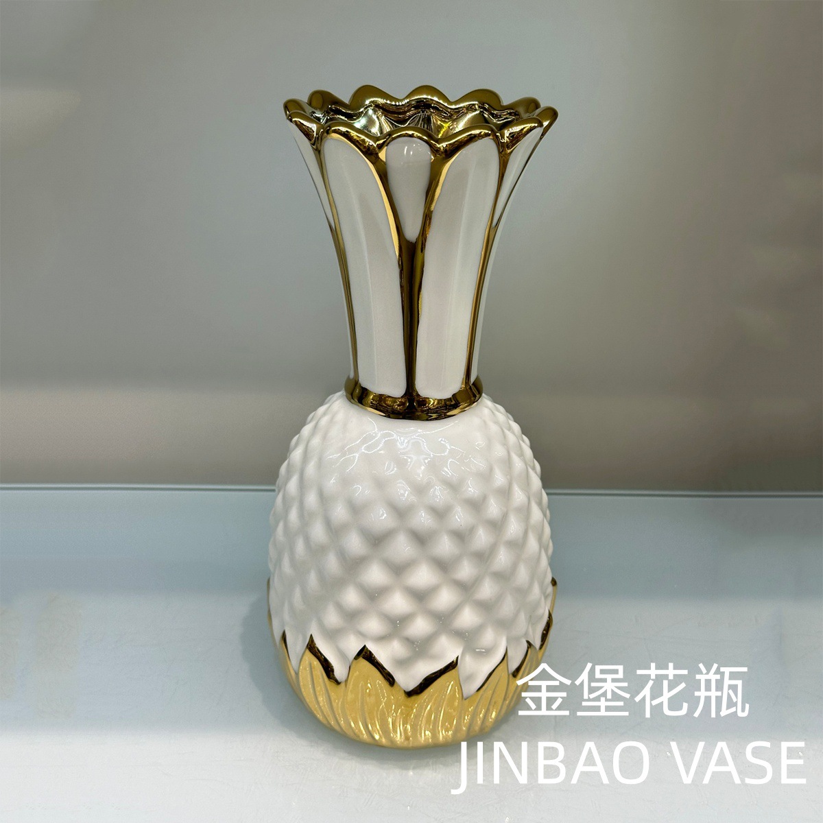 New European-style ceramic vase three-piece set for home living room decoration, flower arrangement, dried flowers, flower vases and decorative items details Picture