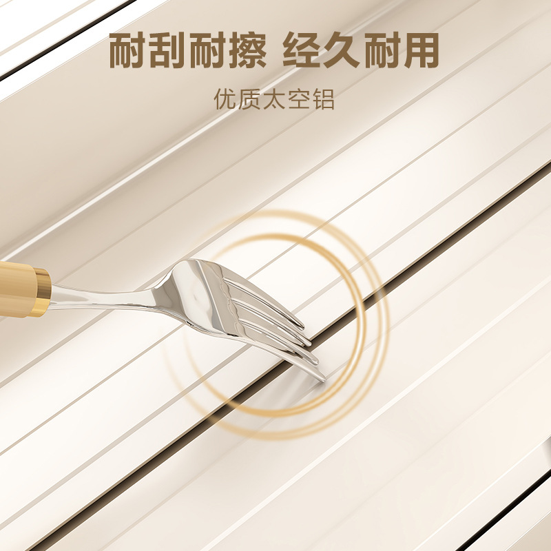 Space aluminum drawer storage partition cabinet, built-in knife, fork, chopsticks, spoon storage box, shelf, kitchen organization wonder Application Scenario