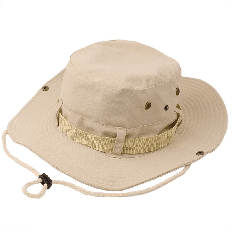 Western cowboy hats, men's and women's drawstring all-season wide-brimmed sun hats, outdoor fishing and mountaineering trendy fisherman hats Specification image