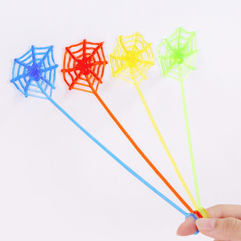 Sticky spider web children's soft rubber, stress-relieving and nostalgic sticky spider web hand, night market street toy manufacturer wholesale details Picture